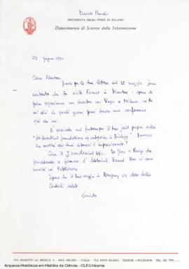 Carta de Daniele Mundici