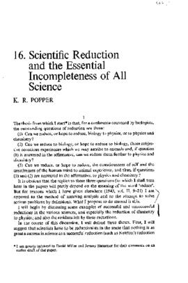 Scientific reduction and the essential incompleteness of all science