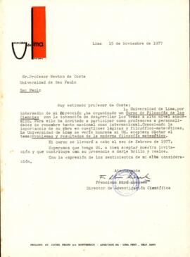 Carta de Francisco Miró Quesada