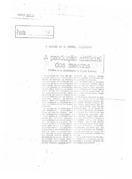 A produção artificial dos mesons
