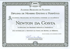 Diploma de Newton da Costa