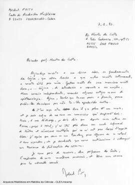 Carta de Michel Paty